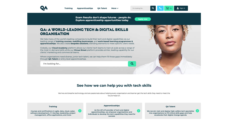 QA UK's largest tech training and digital skills organisation